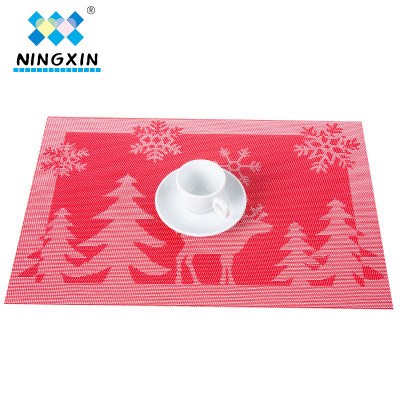 Christmas Snowflake Western Food Mat PVC Western food mat European food mat washable food mat