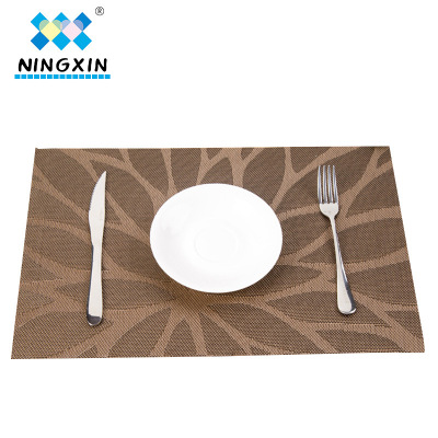 New direct selling PVC Western-style Food Mat Mesh Jacquard Hotel Classic non-slip mat 30*45cm thermal insulation coasters wholesale