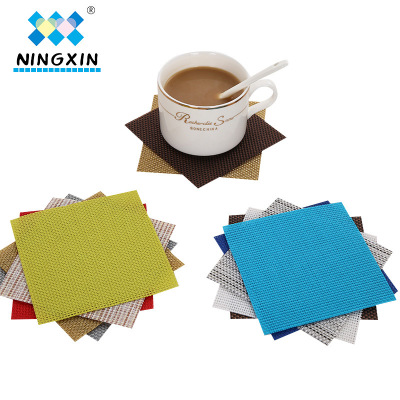 Place mat manufacturer solid color table heat factory coasters PVC non-slip factories as easy to wash quick bottoms up mat wholesale