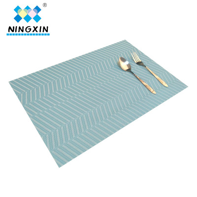 Factory direct selling PVC dinner mat hotel wavy European thermal insulation cup western mat wash easy to dry non-slip table mat