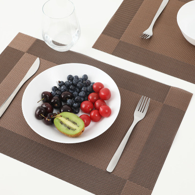 [Ningxin] Cross-Border Texlin PVC Placemat 30*45 Heat Insulation Non-Slip Dining Table Cushion Coasters Western-Style Placemat Customization