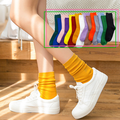 Dong Chao personality Joker Web celebrity their pile of pile of socks Long socks in the female Han Edition College Wind Korea Ins Qiu Dong Chao personality Joker Web celebrity their pile of pile of socks