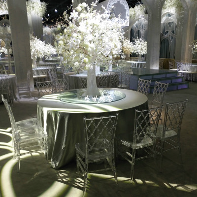 Beijing Foreign Trade Outdoor Wedding Bamboo chair Resort Hotel ballroom crystal chair wedding acrylic bamboo chair