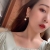 2020 chun xia S925 pure silver empresa feeling d pearl zircon letters contracted earrings temperament fashion earrings