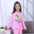 Lovely Cartoon Sophia Middle School girls Pajama Long sleeve girls and girls Home Wear suit