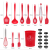 Silicone kitchen utensils and appliances a 10-piece set of silicone cooking shovel spoon non-stick cooking pot kitchen 