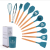 Silicone kitchen utensils and appliances 11 sets of wooden handle silicone cooking supplies non-stick cooking pot kitche