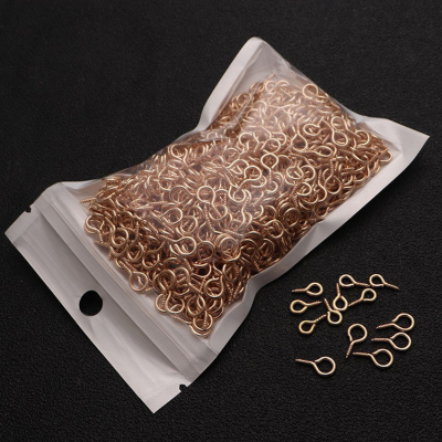 The factory supplies various specifications Sheep Eye Nails gold iron sheep eye ring screw hook lobster toy doll Accessories