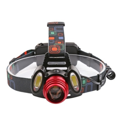 3led Outdoor Induction Strong Light T6 Charging High Power 30W Headlight Cob Zoom Night Fishing Aircraft Light