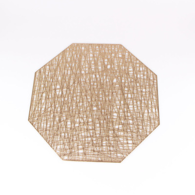 Regularity pattern home decoration PP Pad is a CONTINUOUSLY hot stamping table mat octagonal