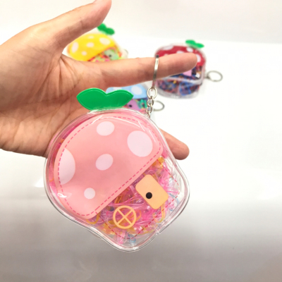 New Style Ring Cute Cartoon Mushroom Bag Coin Purse Children Disposable Rubber Band Korean Rubber Band