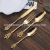 304 stainless steel western tableware creative gold-plated palace wind steak knife and fork spoon hotel restaurants