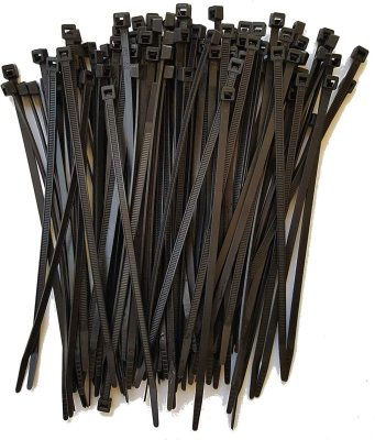 7.6 in senior nylon zipper tie line management. 50 pounds of tensile strength of a variety of color is black