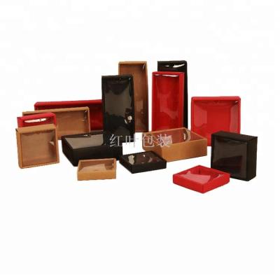 Wholesale Customized Kraft Paper Packing Box Paper Box Transparent PVC Window Opening Multiple Customized Size