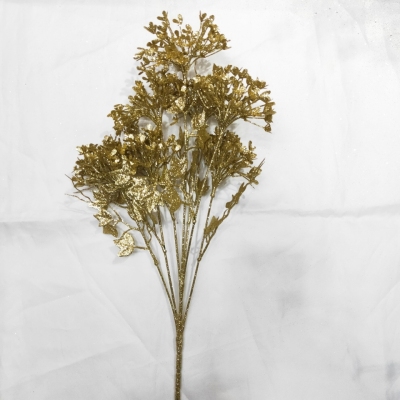 Fork gold powder simulation plant flowers Christmas plug-in supplies