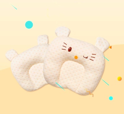 Baby Colored Cotton Cat Shape Embroidered Children Wholesale U-Shape Pillow Baby Pillow Anti-Deviation Head Baby Pillow
