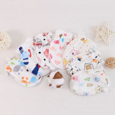 Korean Style Cotton Newborn Gloves Baby Anti-Scratch Face Baby Pure Cotton Cartoon Small Gloves Maternal and Child Supplies