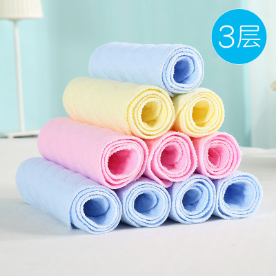 Colorful Three-Layer Ecological Cotton Diaper Baby Diapers Absorbent Breathable Colorfast