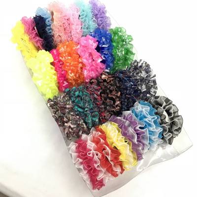 Lace lace, chiffon fabric, thick wreath, nylon, high stretch rubber band, hair ring