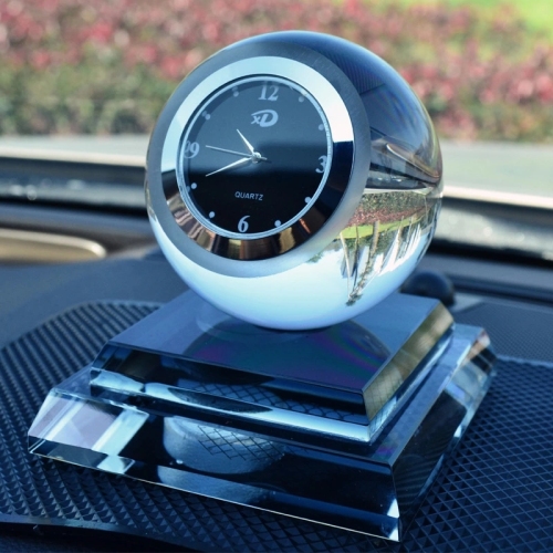 car crystal perfume holder crystal ball with clock car perfume holder car creative gift decoration interior decorations