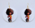 Hipster Earrings African Women's Simple and Stylish Personality Vintage Wooden Printed Pattern Stud Earrings Earrings