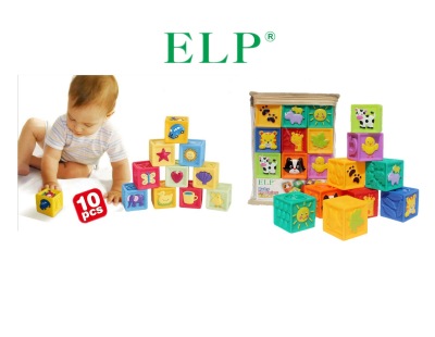ELP LiDai carrier bag children soft rubber blocks baby soft lego toys
