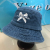 Internet Celebrity Bucket Hat Popular Bucket Hat Denim Cloth Hat Sun Hat Stylish Korean Style Hat