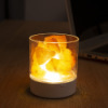 The Factory wholesale USB flame salt stone cup small night light creative living room bedroom furnishing articles cross - border ShuiJingYan stone cup