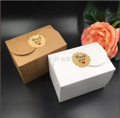 Wholesale Customized Universal Kraft Paper Candy Box Stickers Customizable Cake Baking Packaging Kraft Box