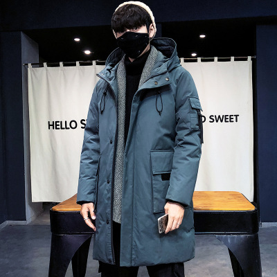 The new thickened down jacket is for men, and The scul-length Korean version is for Men