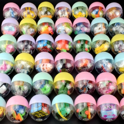 47 * 55mm Macaron Color Capsule Ball 2 Yuan Coin Kinder Joy Oval Gashapon Machine Pai Pai Le Stall Hot Sale