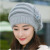 Hat female Winter Korean Version Flower Rabbit Hair Hat thickened Beret warm knit Wool Hat autumn Winter Mother Hat