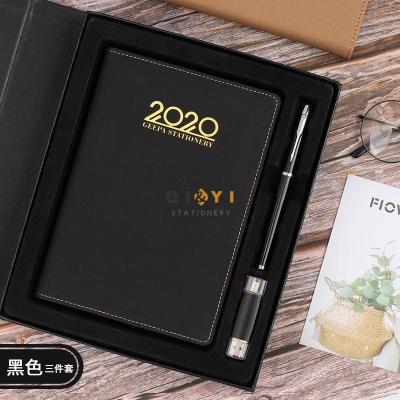 2020 Schedule Week plan Thickened notebook chronicle Timeline efficiency manual business customizable logo