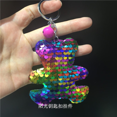 Europe States hot style sequins cartoon key chain ornament accessories handbags car keys ornaments gifts gifts