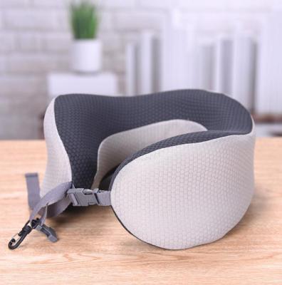 U-Shaped Pillow Memory Foam Storage and Carrying Travel Pillow Magnetic Cloth Neck Pillow Slow Rebound U-Shaped Pillow Aircraft Office