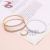 Multi-Drop-Shaped Rhinestone wei xiang Best Seller in Europe and America Annual Hot Strip Narrow Copper Zirconium Simple Bracelet Ring