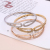 Bilateral Symmetry High-Grade-Shaped Bracelet & Ring Set Micro Inlaid Zircon Goddess Temperament Niche Personality Temperament Bracelet