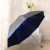 Under the Focus of the Same Style Small Black Umbrella Vinyl UV Sun Umbrella Three Fold Vinyl Flower Fashion Mini Umbrella