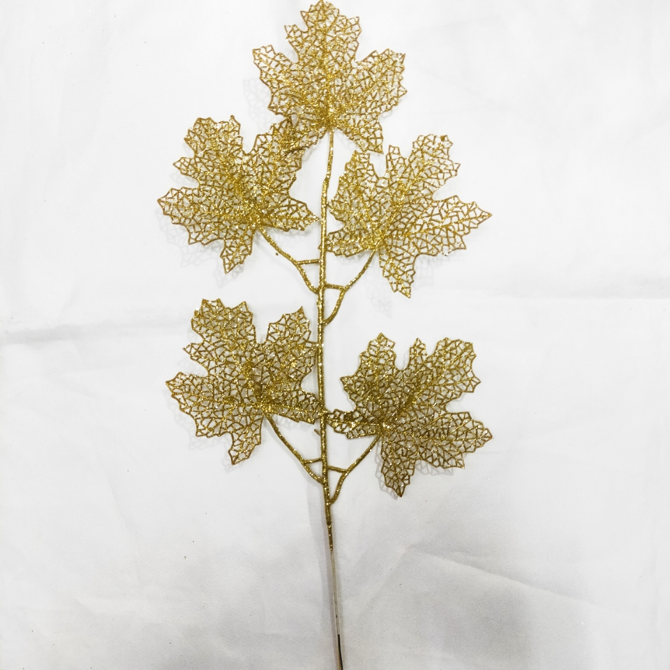 厂家直销金葱粉叶片欧式仿真植物花