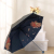 Under the Focus of the Same Style Small Black Umbrella Vinyl UV Sun Umbrella Three Fold Vinyl Flower Fashion Mini Umbrella