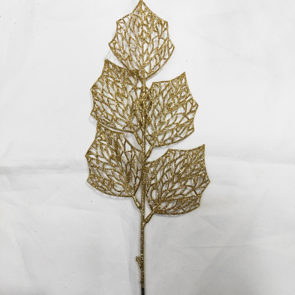 圣诞节庆用品欧式仿真植物叶片装饰