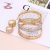 Stone Jewelry Honor Produced Gold and Silver Rose Golden & Three Colors Korean Version of the Simple Mori Style Online Influencer Ring Bracelet