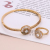 Bracelet Temperament Korean Style Simple Mori Internet Influencer Jewelry Gold and Silver Bronze Three-Color Micro Inlaid Zircon Hollow Bracelet