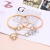 Simple and Delicate Texture Zircon Bracelet Female Rhinestone Bracelet Bangle Ring Ornament Internet Celebrity Ins Wind Hot Selling Product