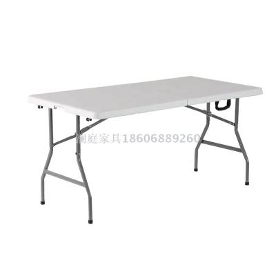Wholesale 5FT Easy Storage Fold-In-Half Cheap Plastic Banquet Dining Folding Table For Picnic