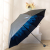 Under the Focus of the Same Style Small Black Umbrella Vinyl UV Sun Umbrella Three Fold Vinyl Flower Fashion Mini Umbrella