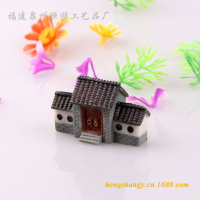 Ancient City Wall Courtyard Chinese Architecture City Gate Micro Landscape Succulent DIY Assembly Small Ornaments Courtyard Dwellings Wall