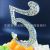 Alloy Digital cake insert card, 0-9 Crystal Diamond Birthday cake insert card cake decoration cake topper headband sash