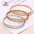Gold and Silver Rose Golden & Three Colors Korean Version of the Simple Rhinestone wei xiang Hollow Mori Internet Influencer Lady Bracelet Factory Direct Sales
