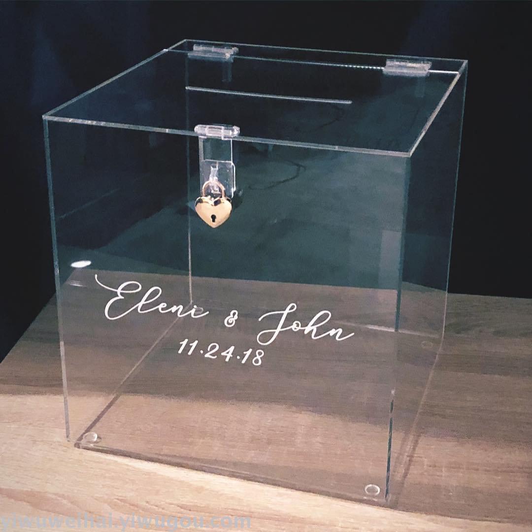 义乌 定做 亚克力 结婚贺卡 收纳盒